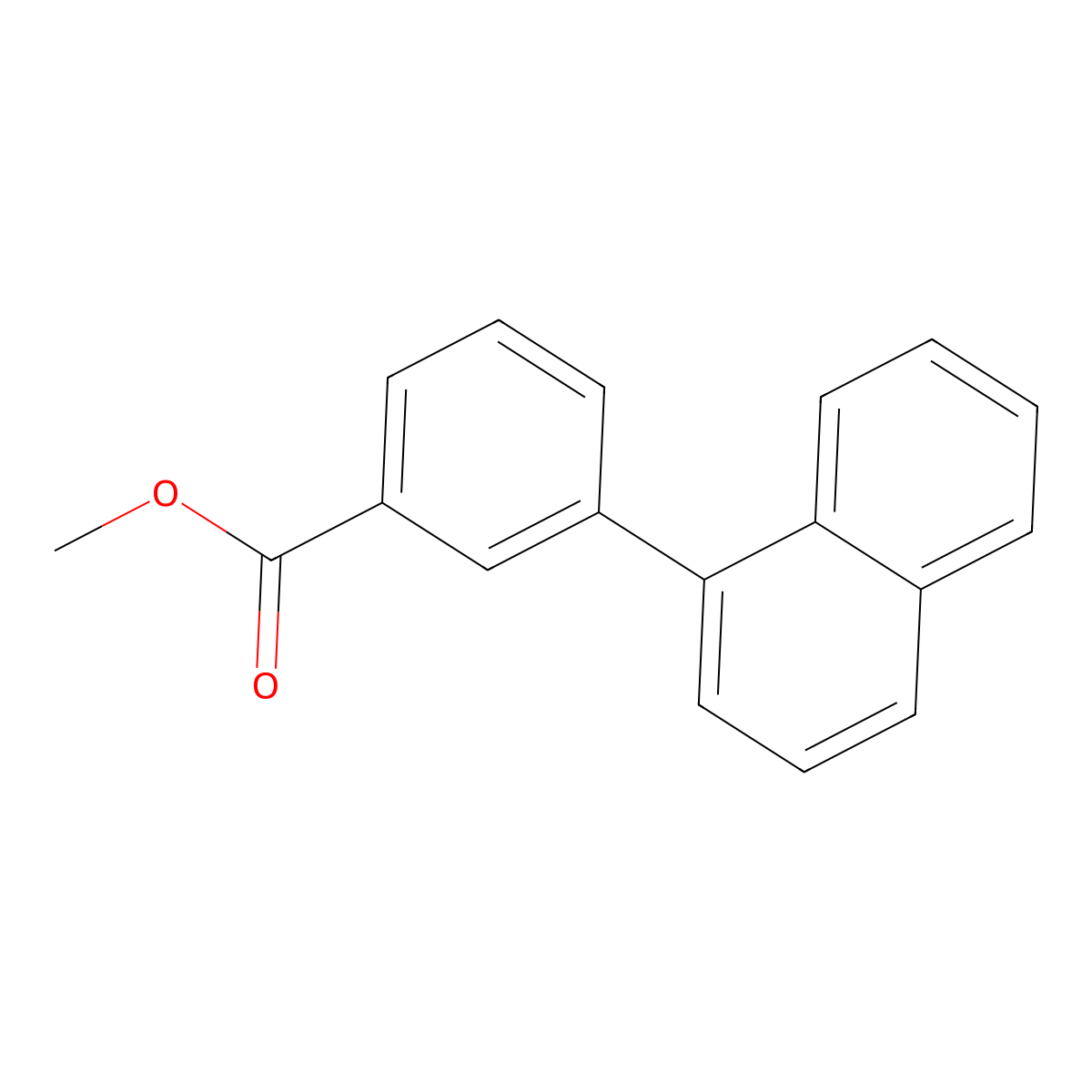 Methyl 3-(naphthalen-1-yl)benzoate molecular structure, CAS 7784-68-1