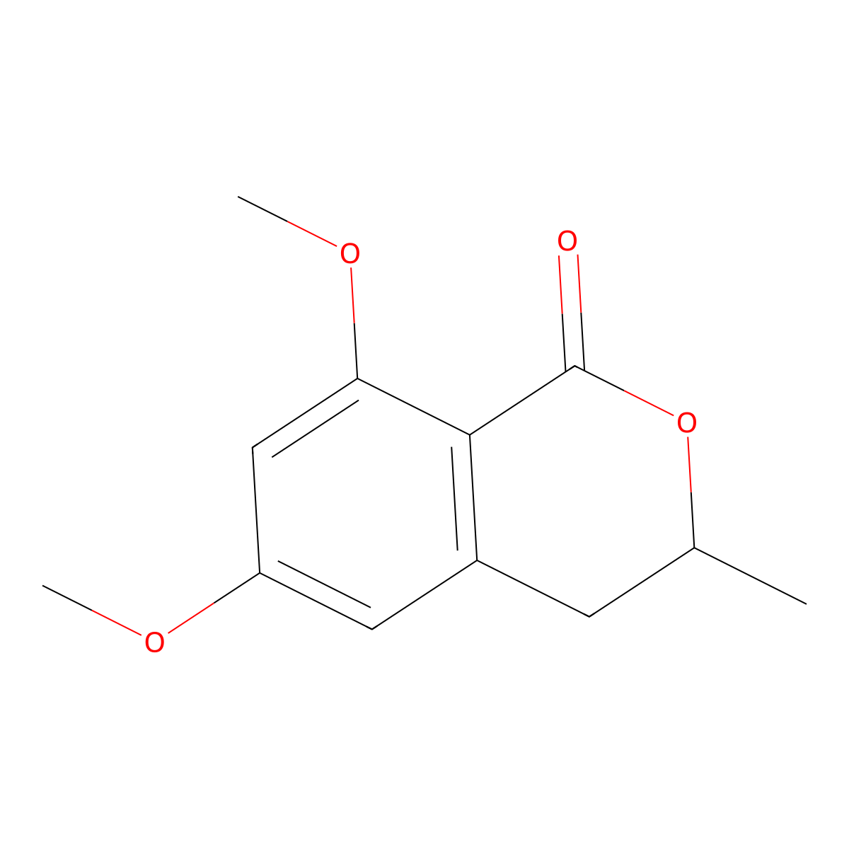 6,8-Dimethoxy-3-methyl-3,4-dihydroisocoumarin molecular structure, CAS 77844-97-4