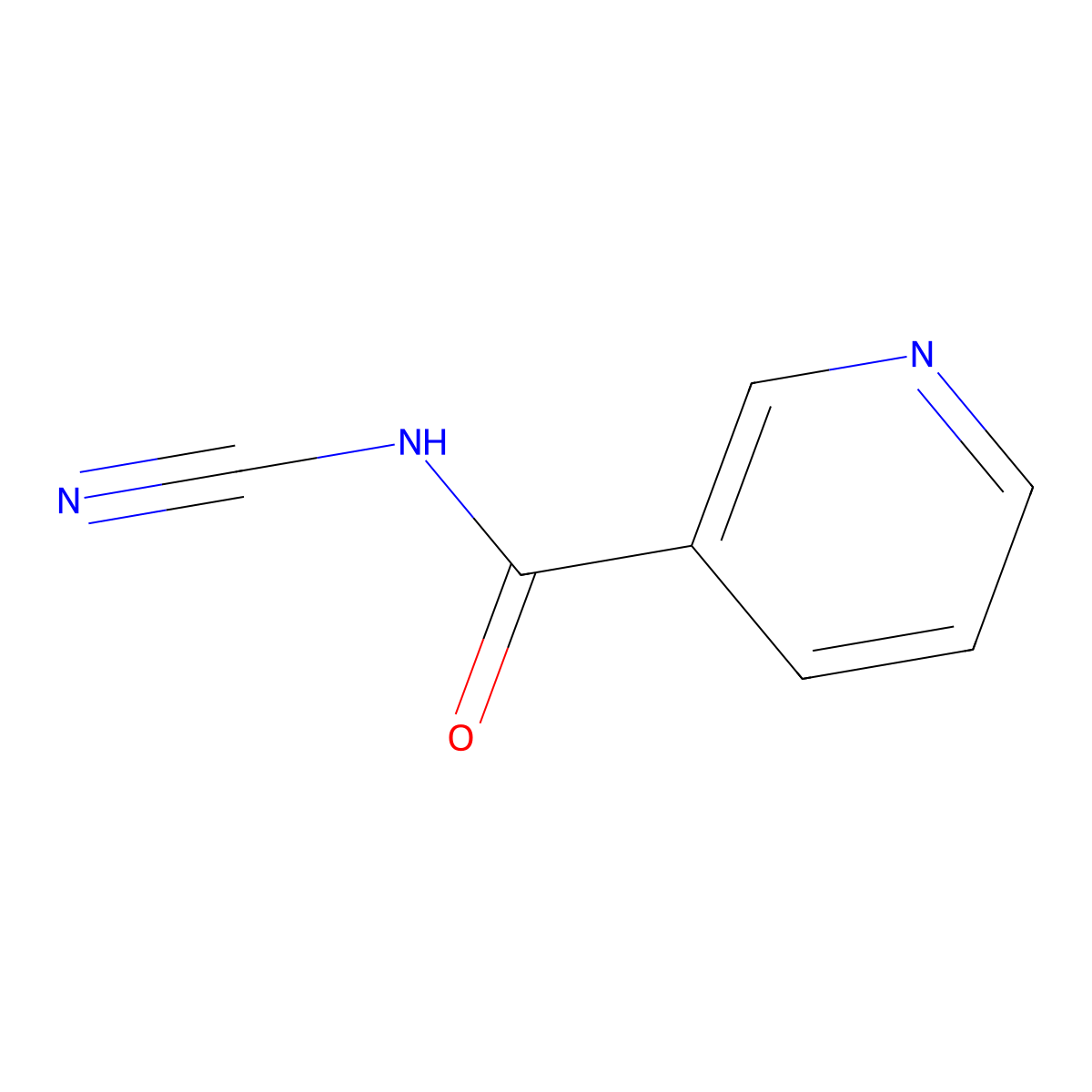 N-cyanopyridine-3-carboxamide molecular structure, CAS 77849-43-5