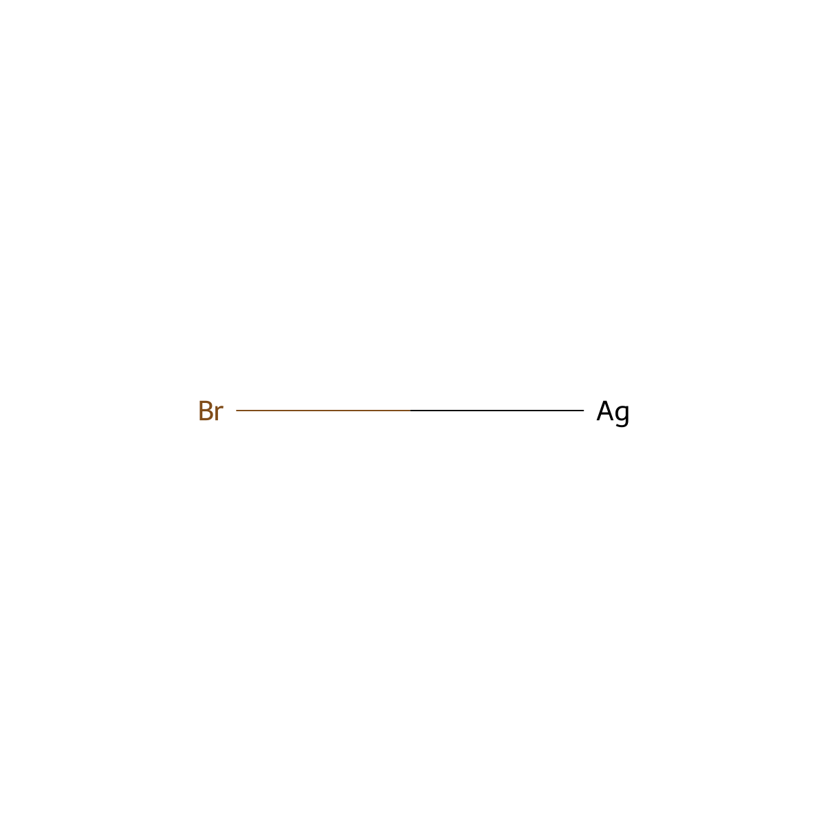 Silver bromide molecular structure, CAS 7785-23-1