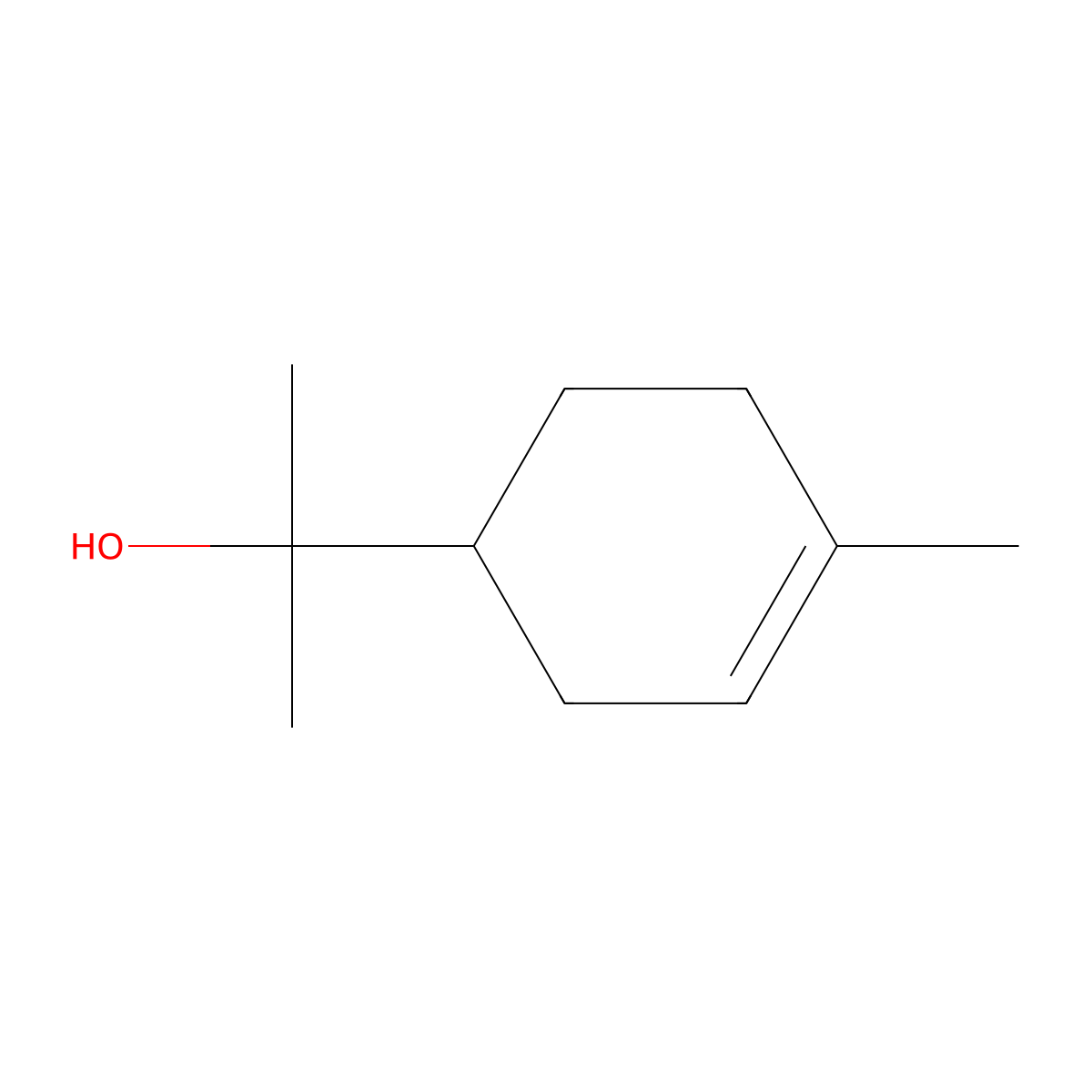 (+)-alpha-Terpineol molecular structure, CAS 7785-53-7