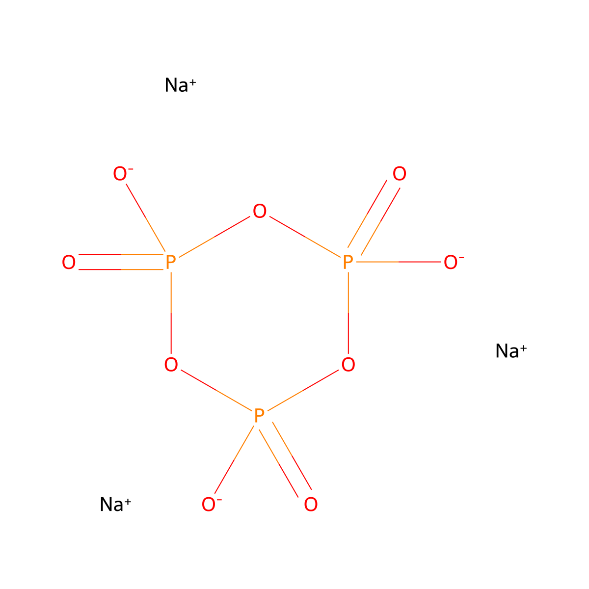 Sodium Trimetaphosphate molecular structure, CAS 7785-84-4