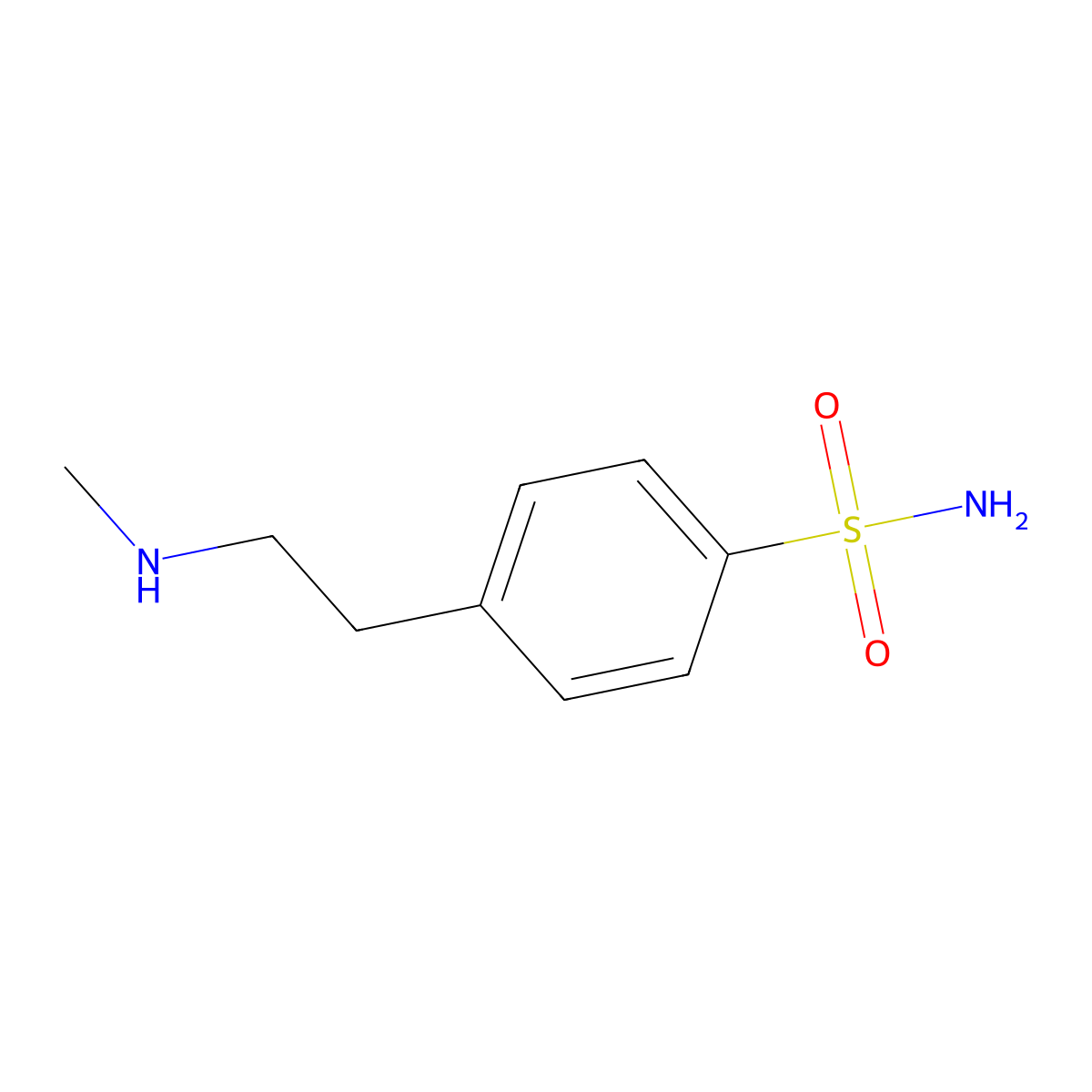 4-[2-(Methylamino)ethyl]benzene-1-sulfonamide molecular structure, CAS 778512-79-1