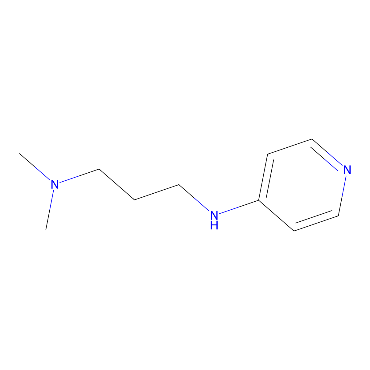 Dimethyl({3-[(pyridin-4-yl)amino]propyl})amine molecular structure, CAS 778518-97-1