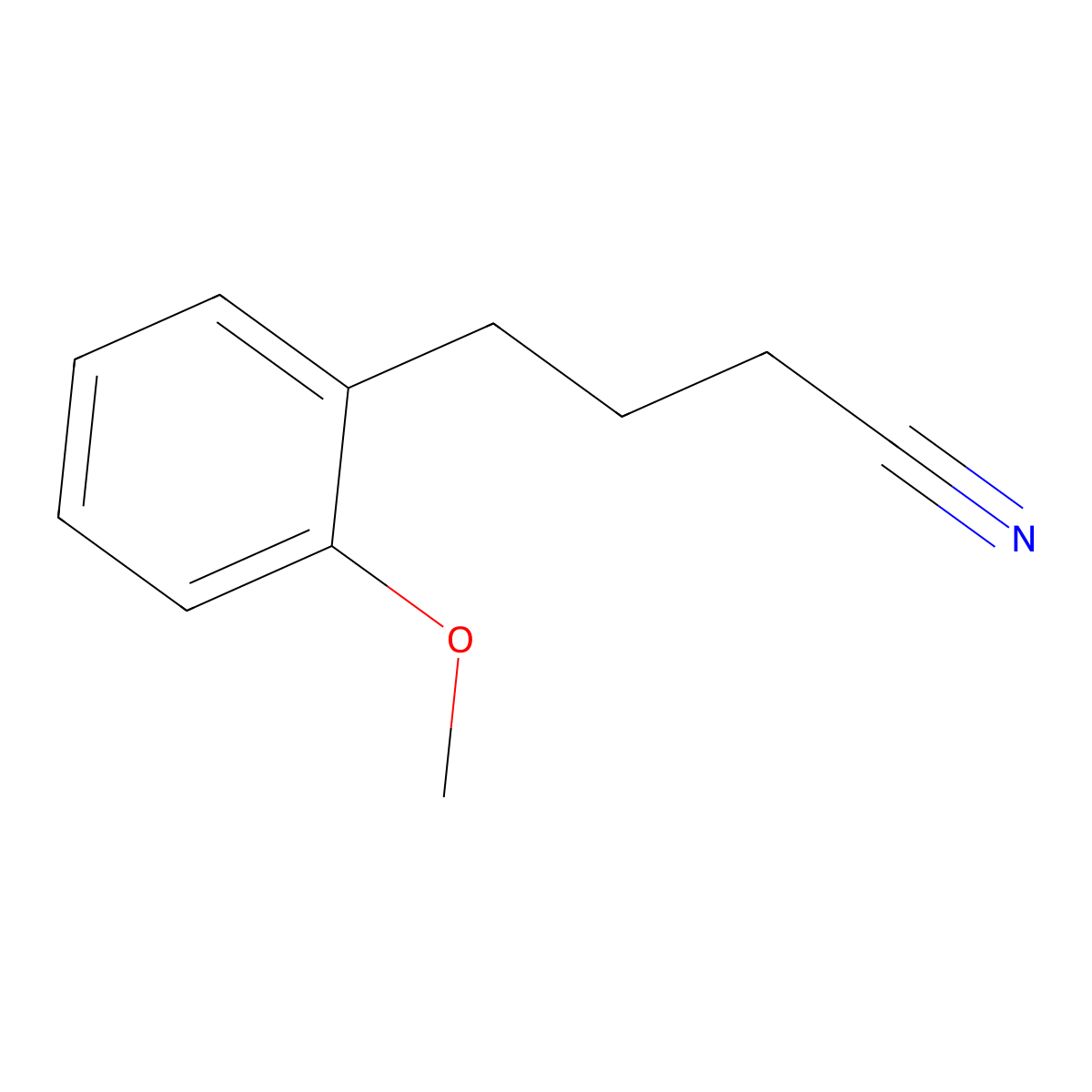 4-(2-Methoxyphenyl)butanenitrile molecular structure, CAS 77853-46-4