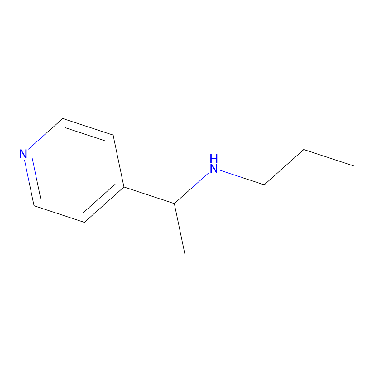 Propyl[1-(pyridin-4-YL)ethyl]amine molecular structure, CAS 778531-20-7