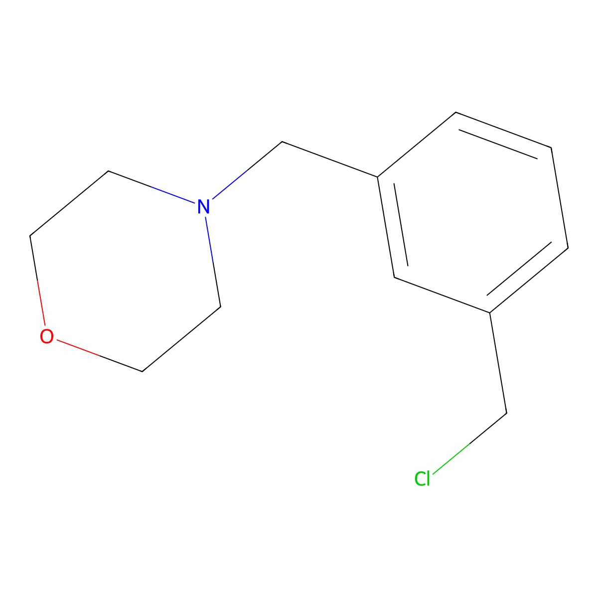 4-{[3-(Chloromethyl)phenyl]methyl}morpholine molecular structure, CAS 778541-82-5