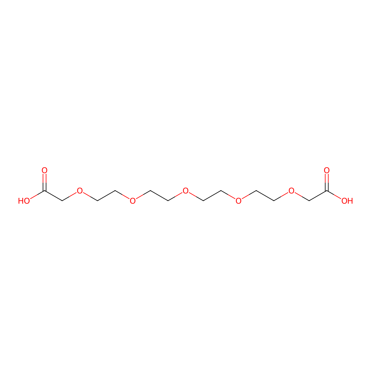 3,6,9,12,15-Pentaoxaheptadecanedioic acid molecular structure, CAS 77855-75-5