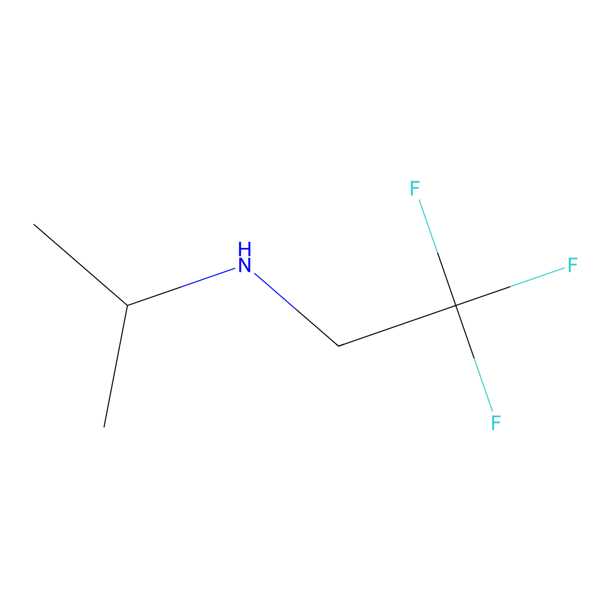 Propan-2-yl(2,2,2-trifluoroethyl)amine molecular structure, CAS 778556-98-2