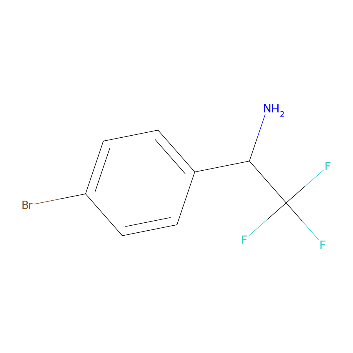 (S)-1-(4-Bromophenyl)-2,2,2-trifluoroethanamine molecular structure, CAS 778565-93-8