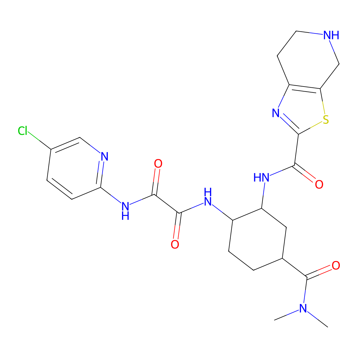 N-Desmethyl edoxaban molecular structure, CAS 778571-11-2