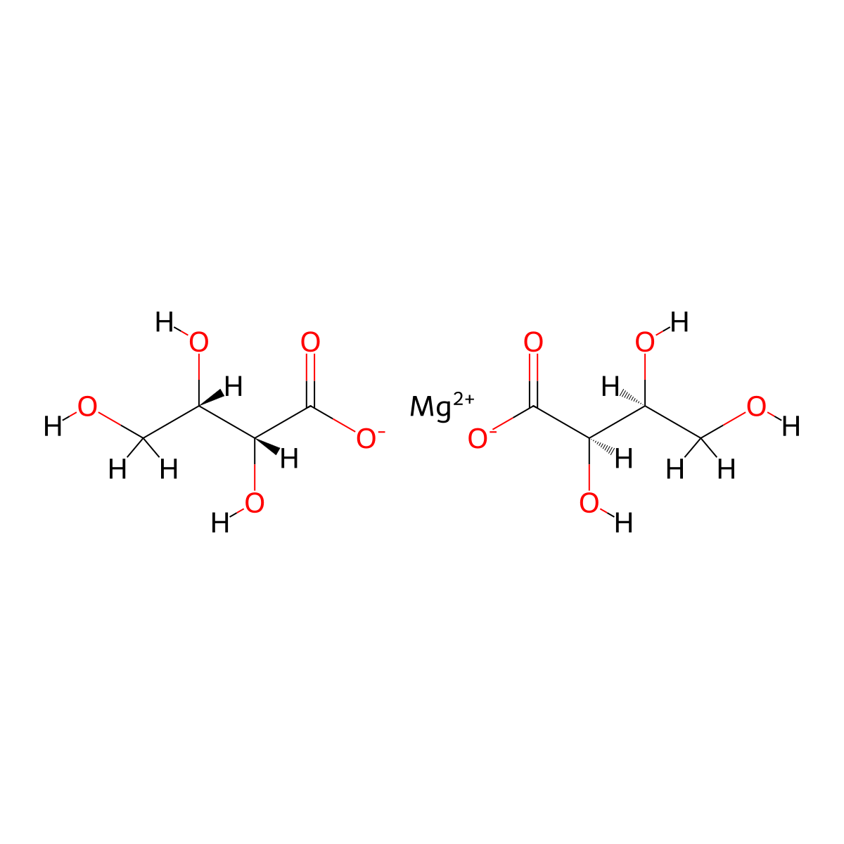 L-threonic acid magnesium salt molecular structure, CAS 778571-57-6