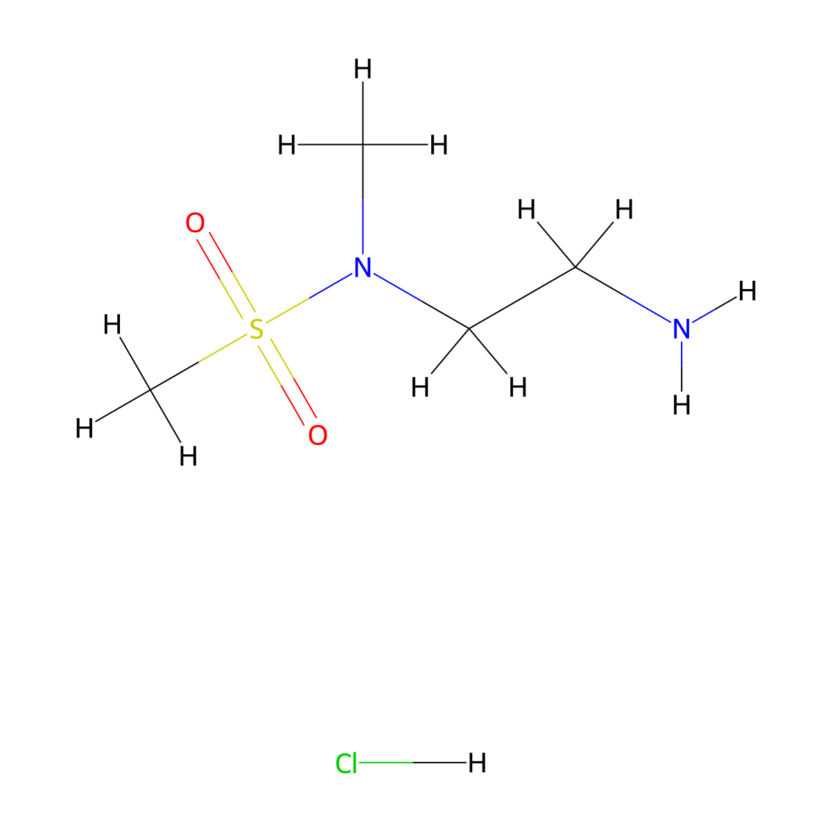 N-(2-aminoethyl)-N-methylmethanesulfonamide hydrochloride molecular structure, CAS 778572-84-2
