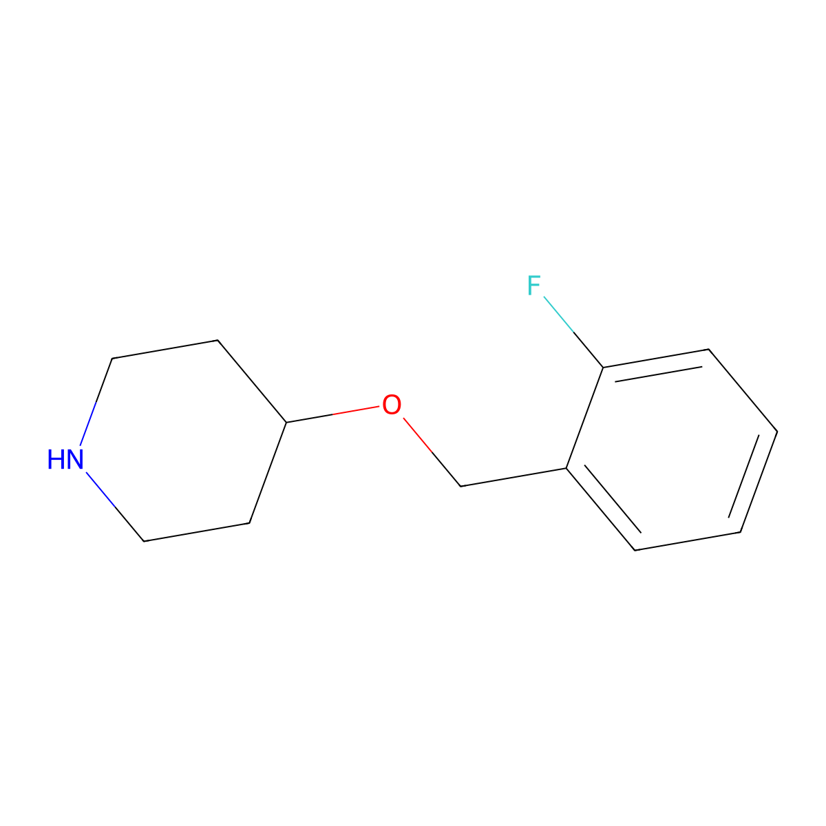 4-[(2-Fluorophenyl)methoxy]piperidine molecular structure, CAS 778573-56-1