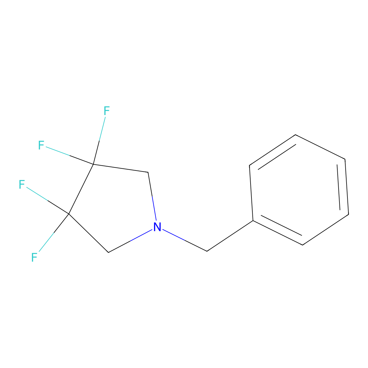 1-Benzyl-3,3,4,4-tetrafluoro-pyrrolidine molecular structure, CAS 778573-92-5