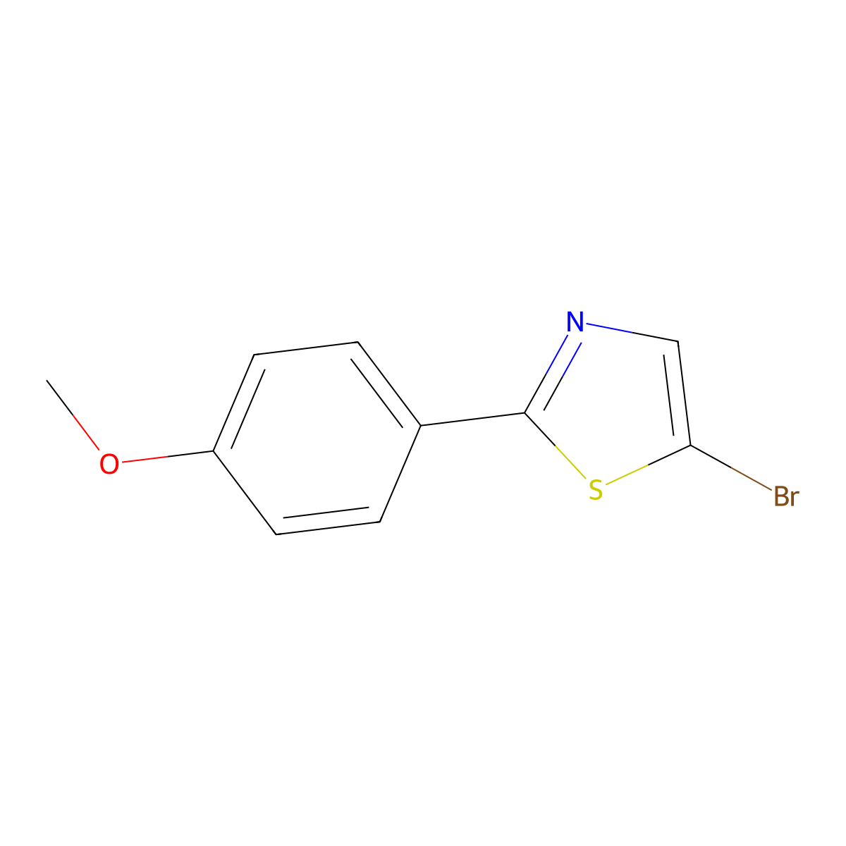 5-Bromo-2-(4-methoxyphenyl)thiazole molecular structure, CAS 778581-58-1