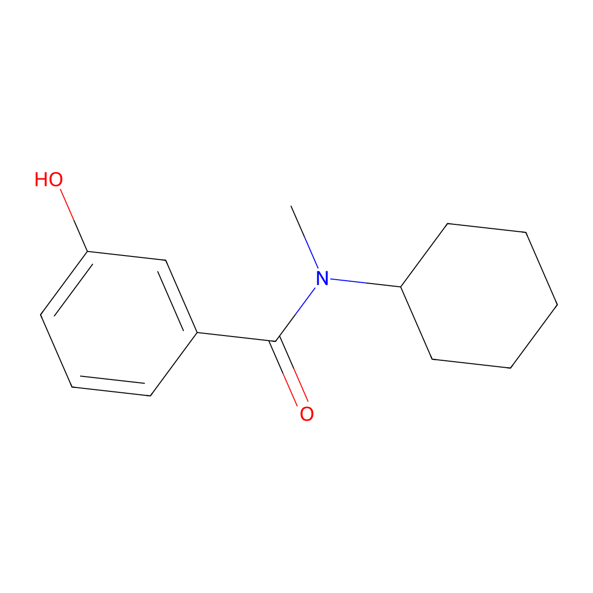 N-Cyclohexyl-3-hydroxy-N-methylbenzamide molecular structure, CAS 778587-05-6