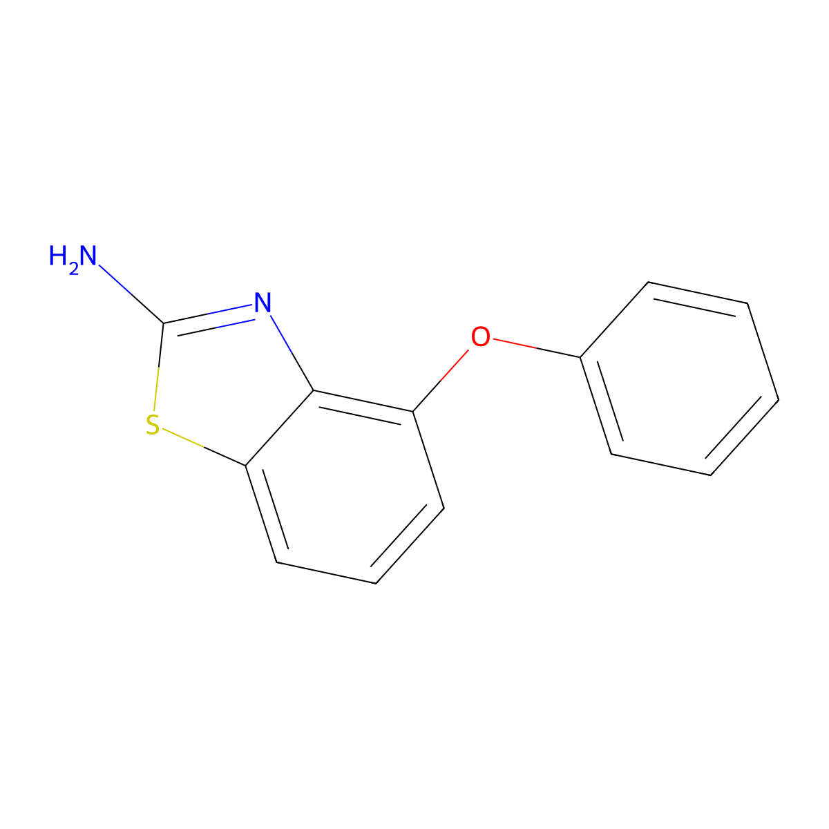 4-Phenoxy-1,3-benzothiazol-2-amine molecular structure, CAS 77859-33-7