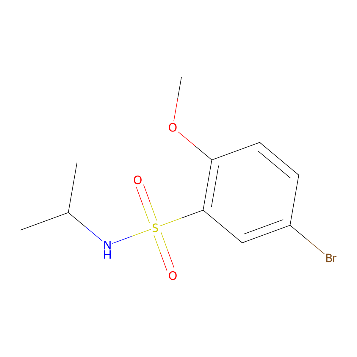 5-bromo-N-isopropyl-2-methoxybenzenesulfonamide molecular structure, CAS 778592-06-6