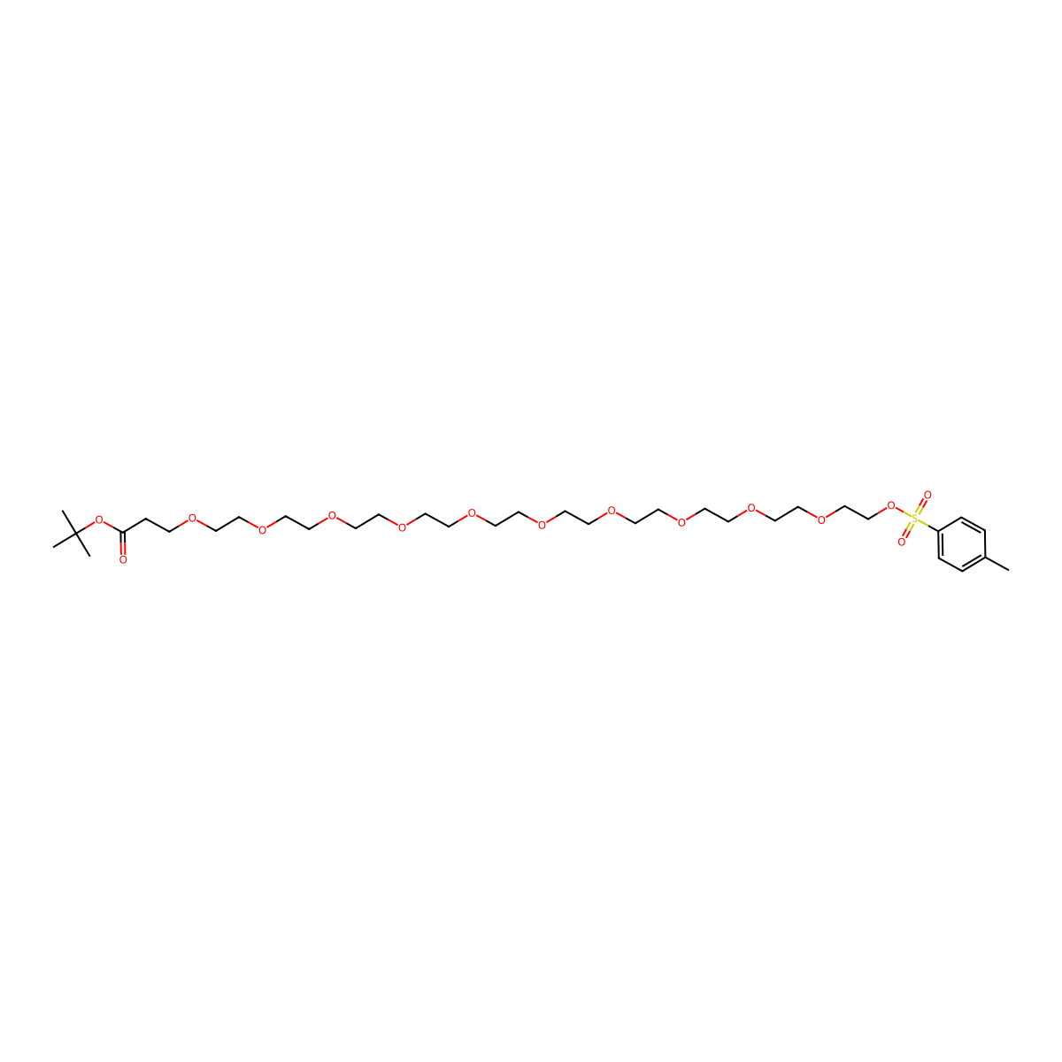 Tos-PEG10-CH2CH2COOtBu molecular structure, CAS 778596-20-6