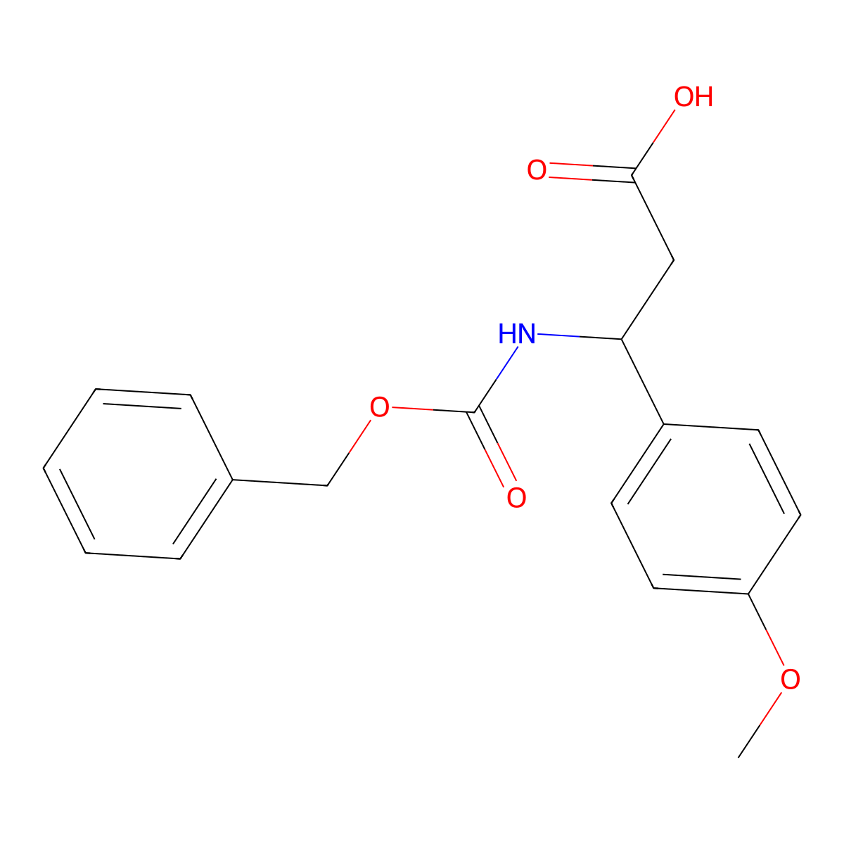 3-(((Benzyloxy)carbonyl)amino)-3-(4-methoxyphenyl)propanoic acid molecular structure, CAS 778598-12-2