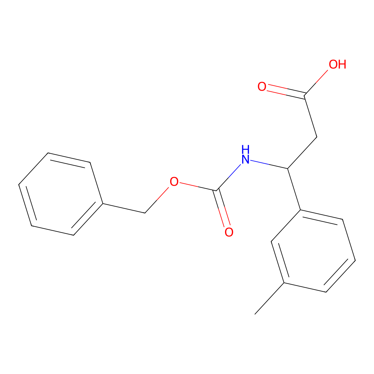 3-{[(Benzyloxy)carbonyl]amino}-3-(3-methylphenyl)propanoic acid molecular structure, CAS 778598-14-4