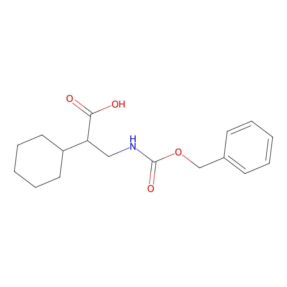 3-{[(Benzyloxy)carbonyl]amino}-2-cyclohexylpropanoic acid molecular structure, CAS 778598-31-5