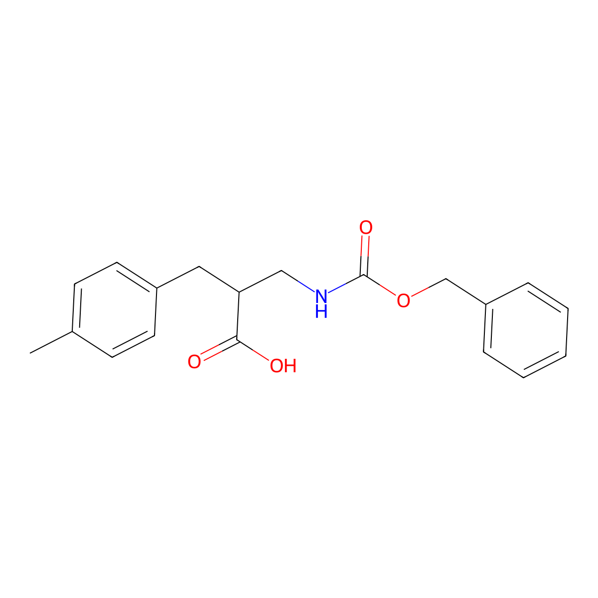 3-{[(Benzyloxy)carbonyl]amino}-2-[(4-methylphenyl)methyl]propanoic acid molecular structure, CAS 778598-36-0
