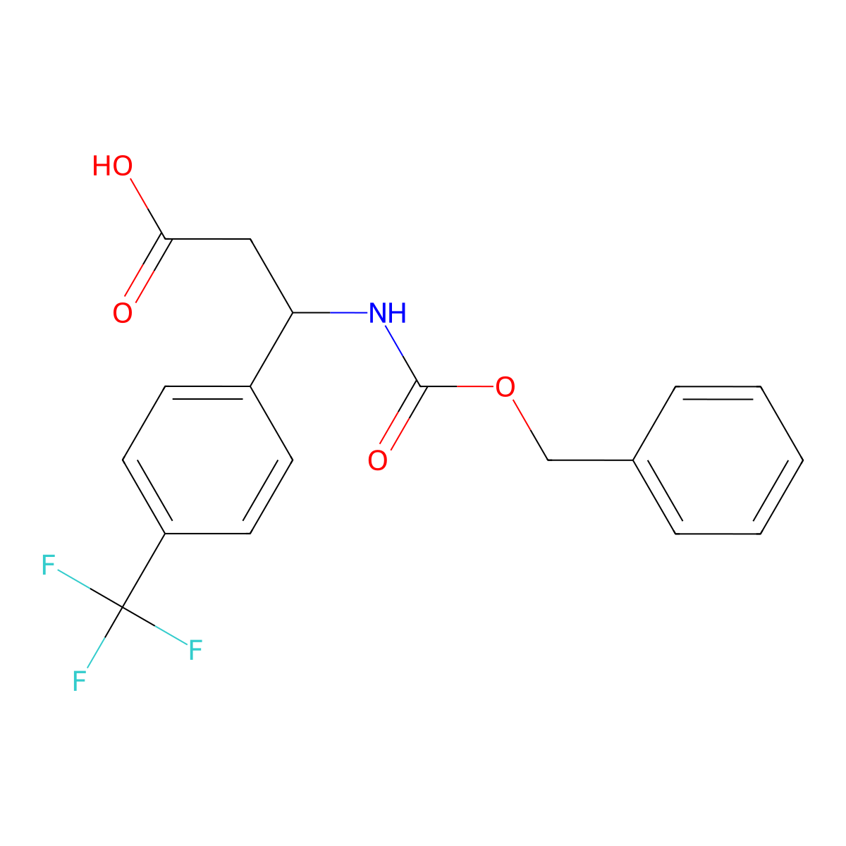 3-{[(Benzyloxy)carbonyl]amino}-3-[4-(trifluoromethyl)phenyl]propanoic acid molecular structure, CAS 778598-73-5