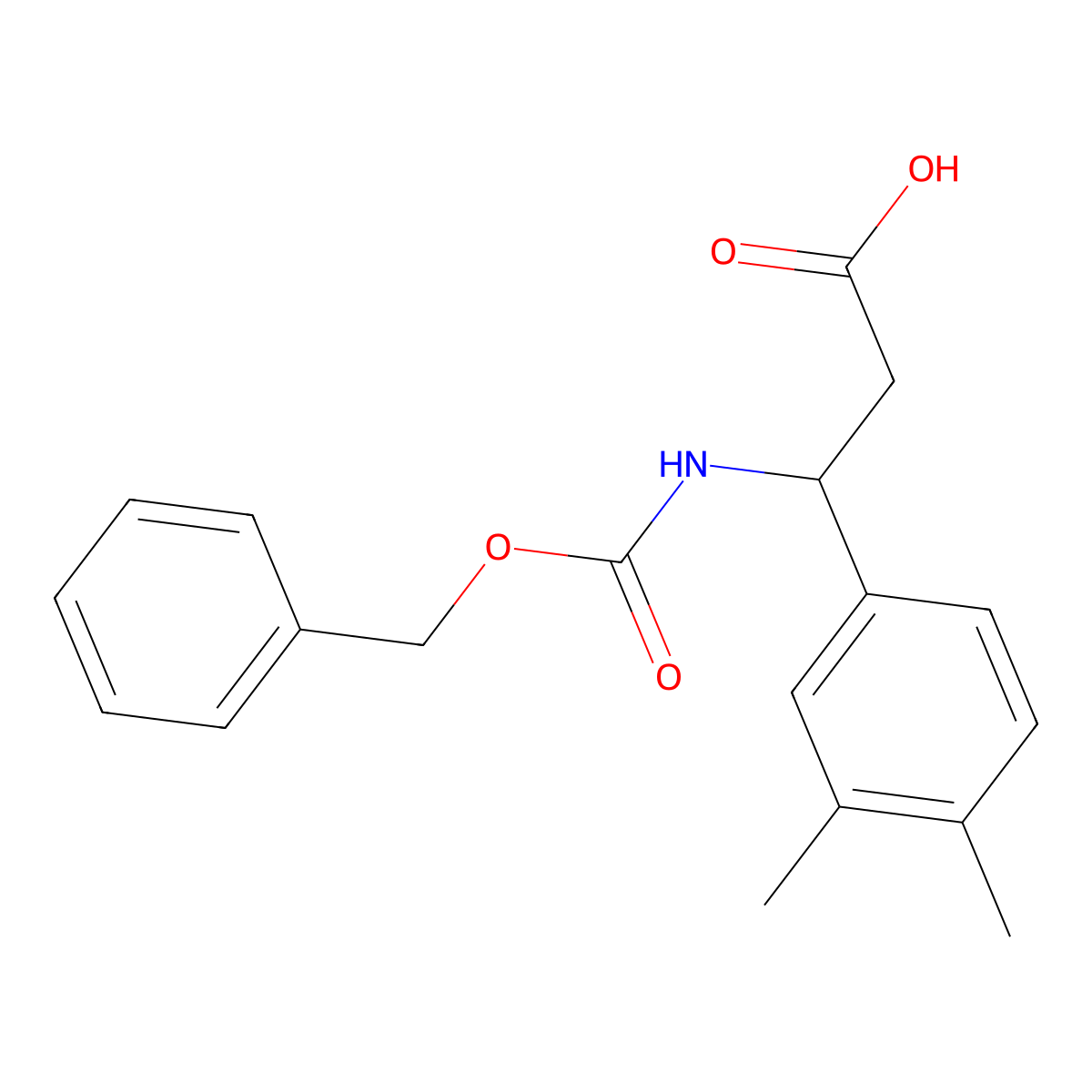 3-{[(Benzyloxy)carbonyl]amino}-3-(3,4-dimethylphenyl)propanoic acid molecular structure, CAS 778599-82-9