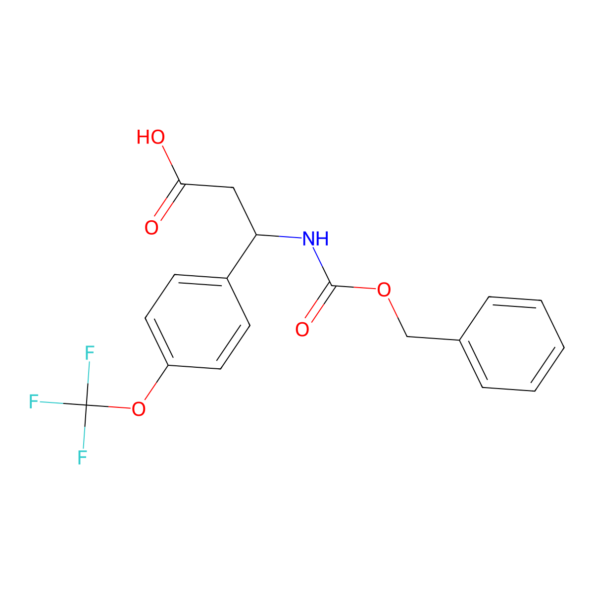 3-{[(Benzyloxy)carbonyl]amino}-3-[4-(trifluoromethoxy)phenyl]propanoic acid molecular structure, CAS 778600-26-3