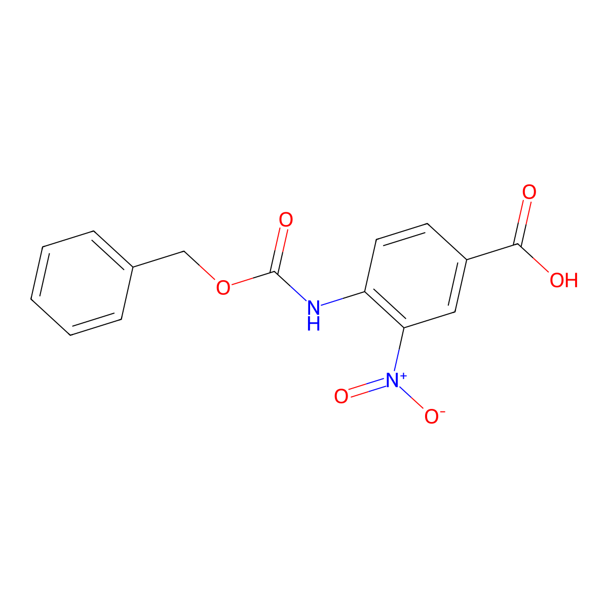4-{[(Benzyloxy)carbonyl]amino}-3-nitrobenzoic acid molecular structure, CAS 778601-41-5