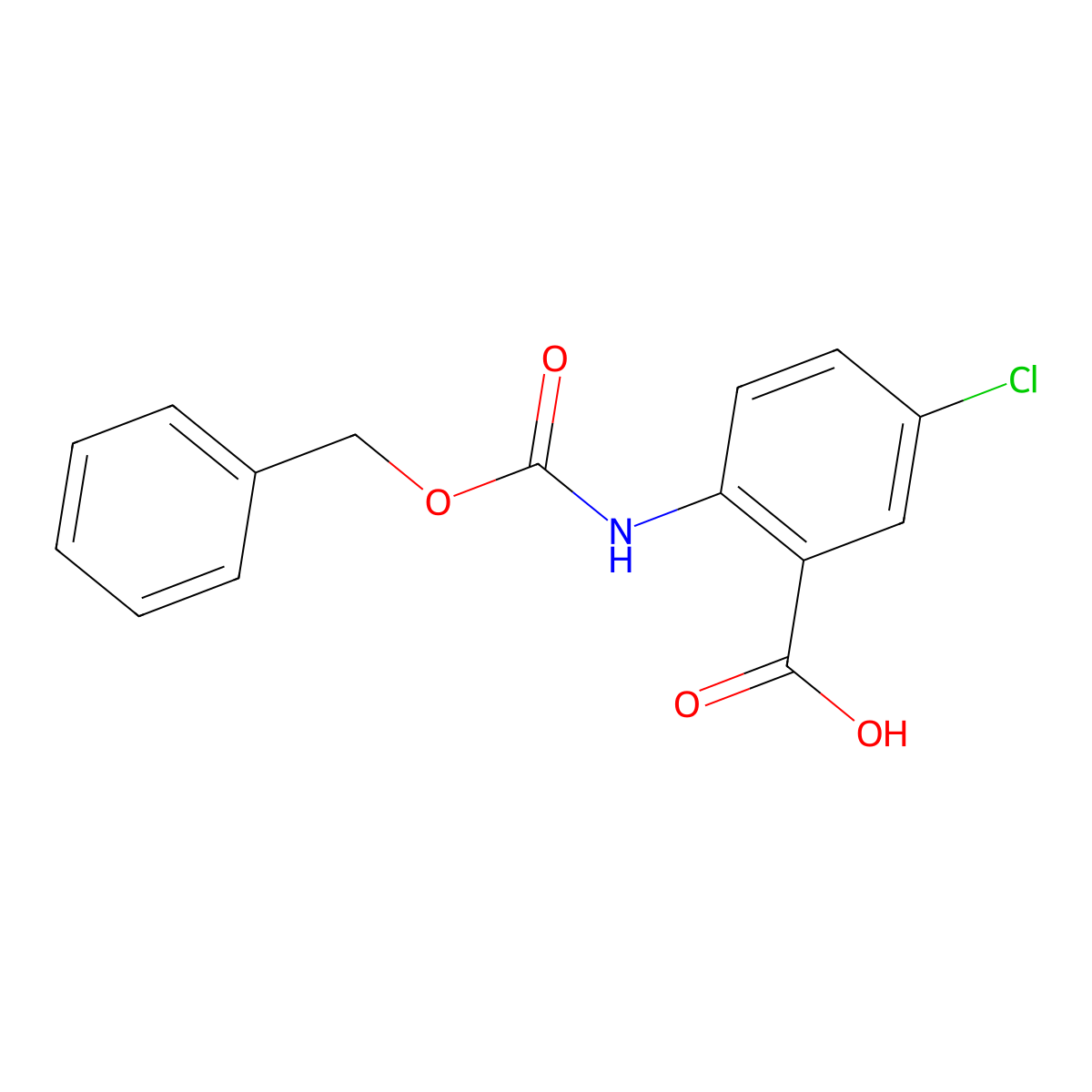 2-{[(Benzyloxy)carbonyl]amino}-5-chlorobenzoicacid molecular structure, CAS 778601-43-7