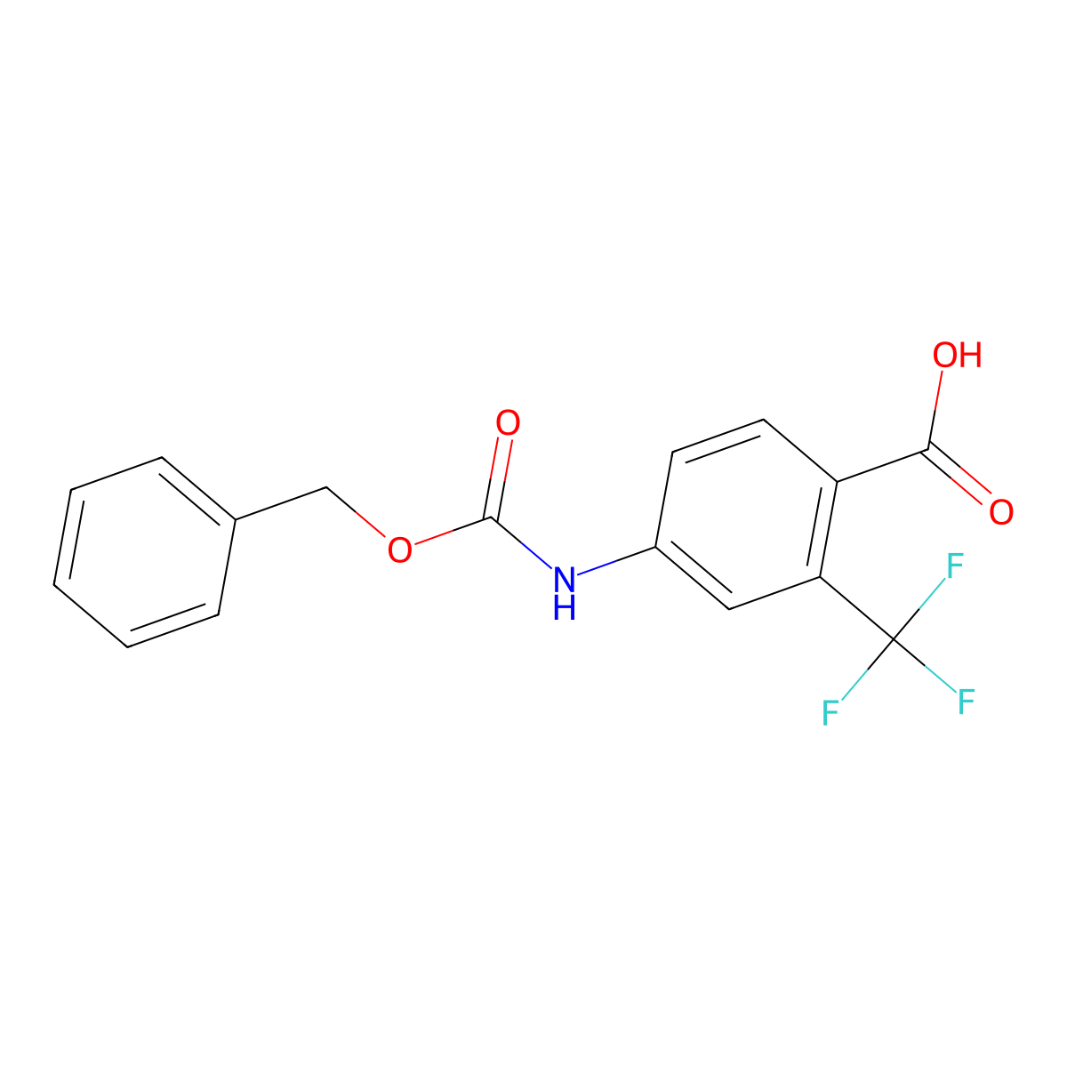 4-{[(Benzyloxy)carbonyl]amino}-2-(trifluoromethyl)benzoic acid molecular structure, CAS 778601-47-1