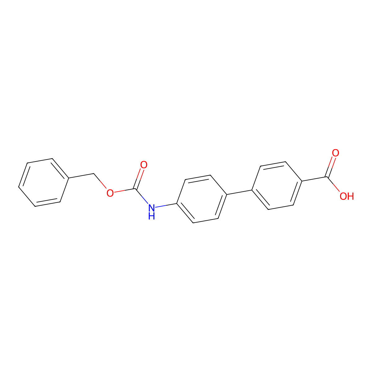 4'-Benzyloxycarbonylamino-biphenyl-4-carboxylic acid molecular structure, CAS 778601-54-0