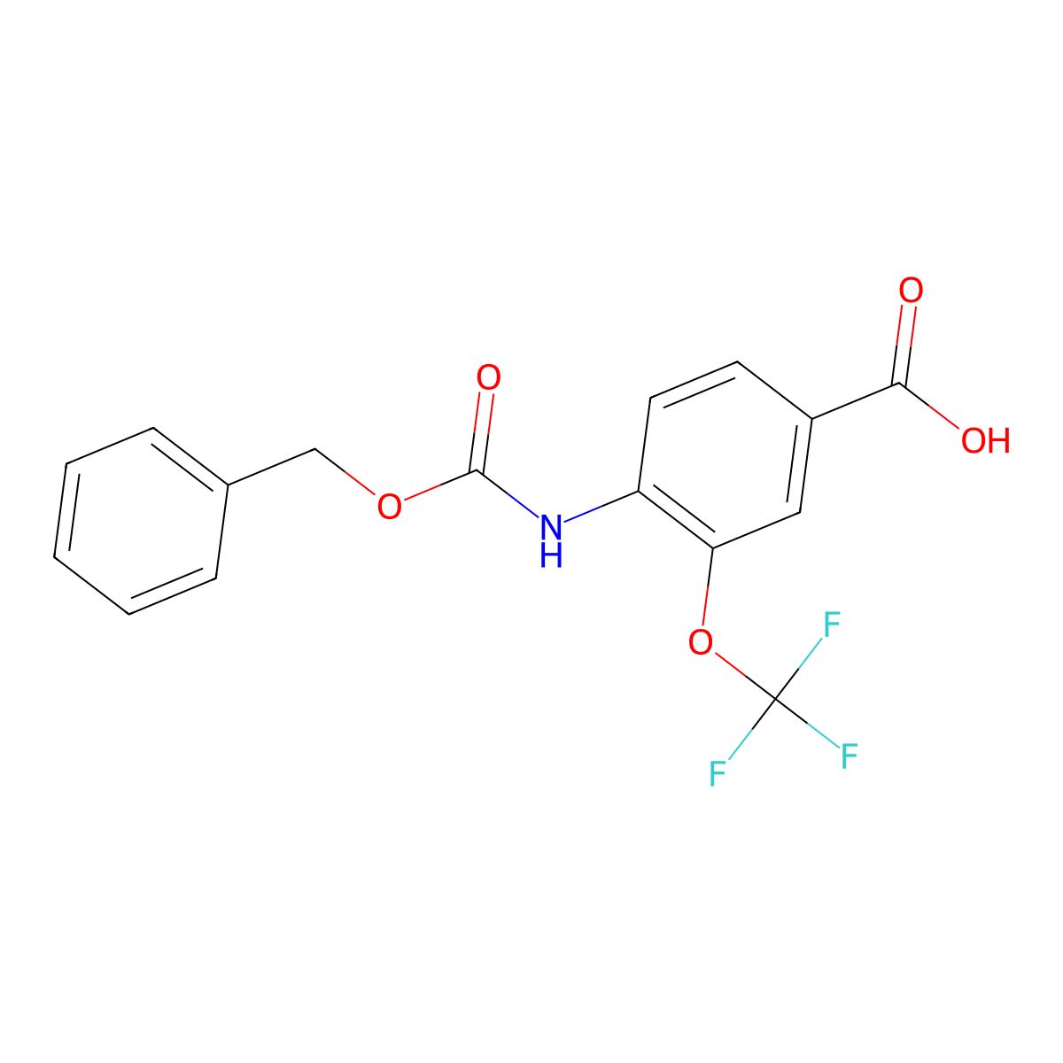 4-{[(Benzyloxy)carbonyl]amino}-3-(trifluoromethoxy)benzoic acid molecular structure, CAS 778601-56-2