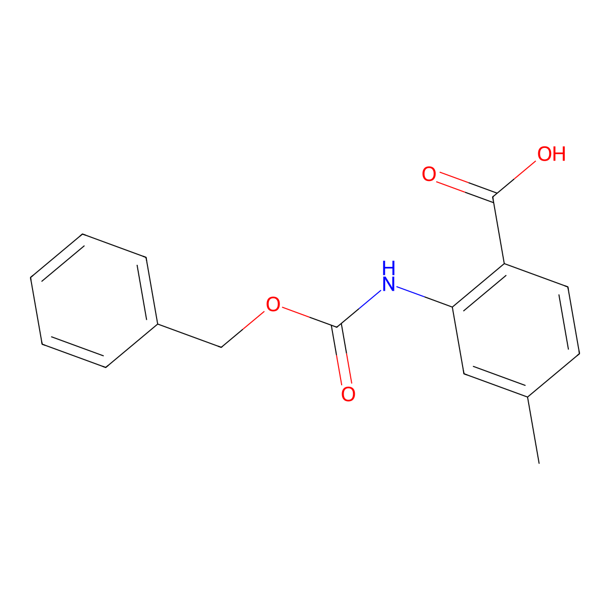 2-{[(Benzyloxy)carbonyl]amino}-4-methylbenzoic acid molecular structure, CAS 778601-57-3