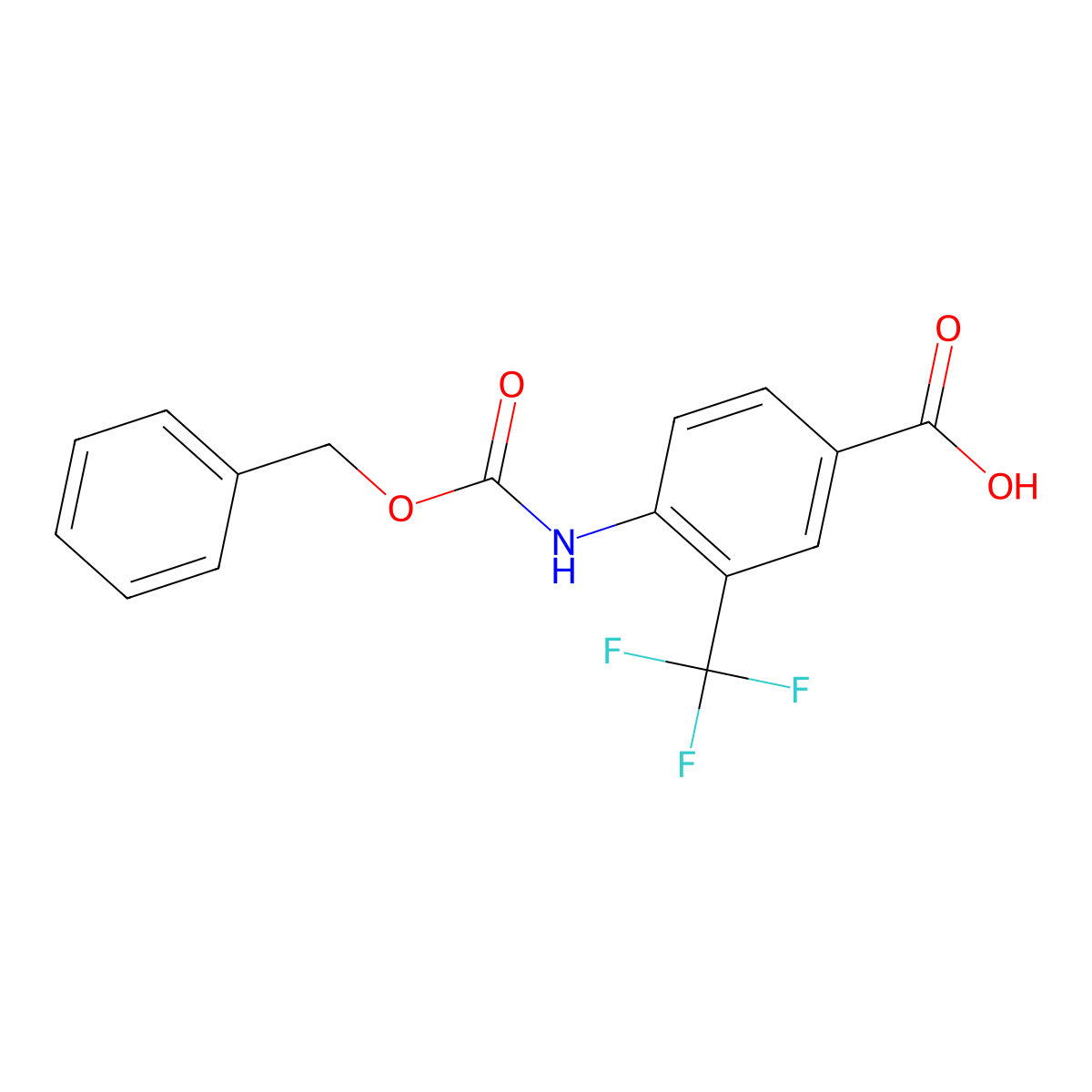 4-{[(Benzyloxy)carbonyl]amino}-3-(trifluoromethyl)benzoic acid molecular structure, CAS 778601-60-8