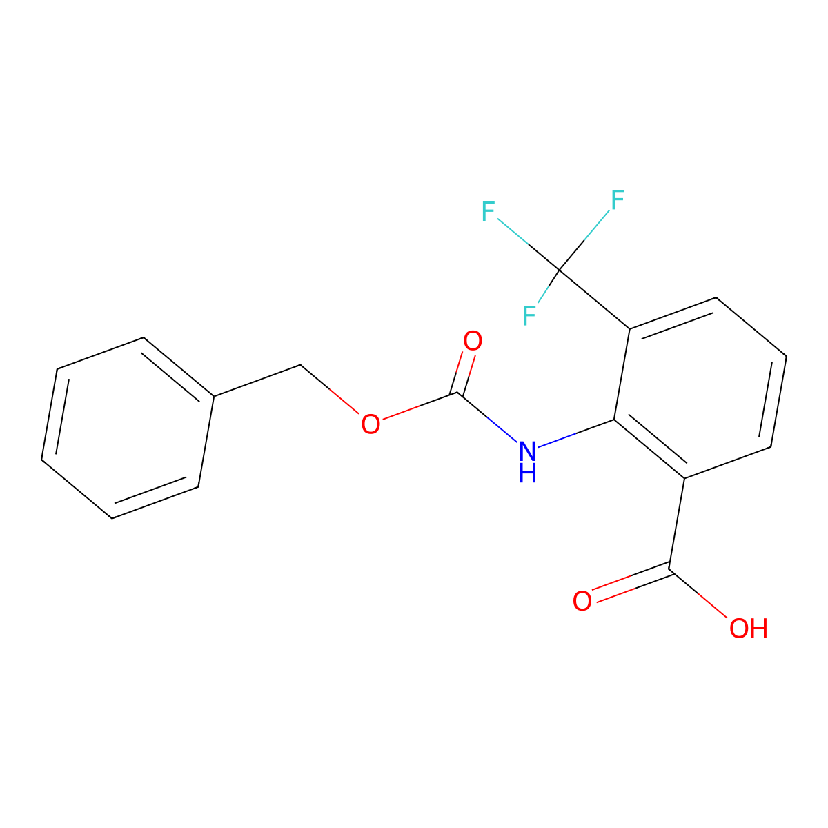 2-{[(Benzyloxy)carbonyl]amino}-3-(trifluoromethyl)benzoic acid molecular structure, CAS 778601-68-6