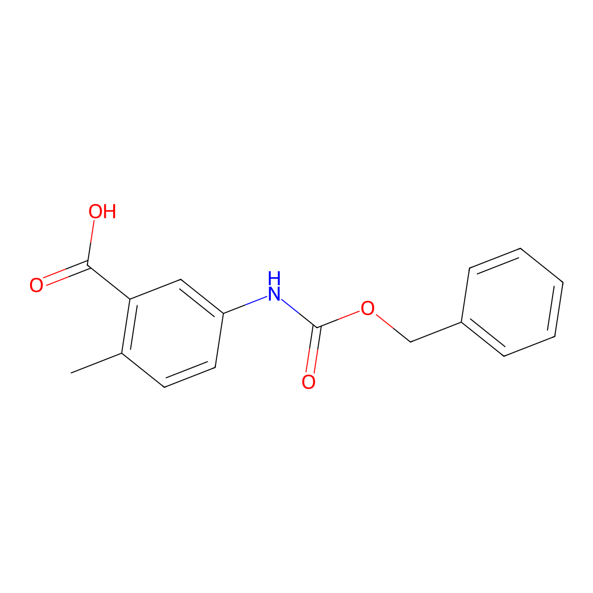 5-(((Benzyloxy)carbonyl)amino)-2-methylbenzoic acid molecular structure, CAS 778601-77-7