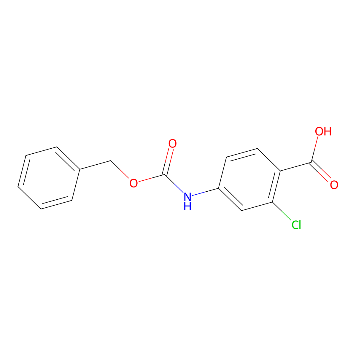4-{[(Benzyloxy)carbonyl]amino}-2-chlorobenzoic acid molecular structure, CAS 778601-78-8