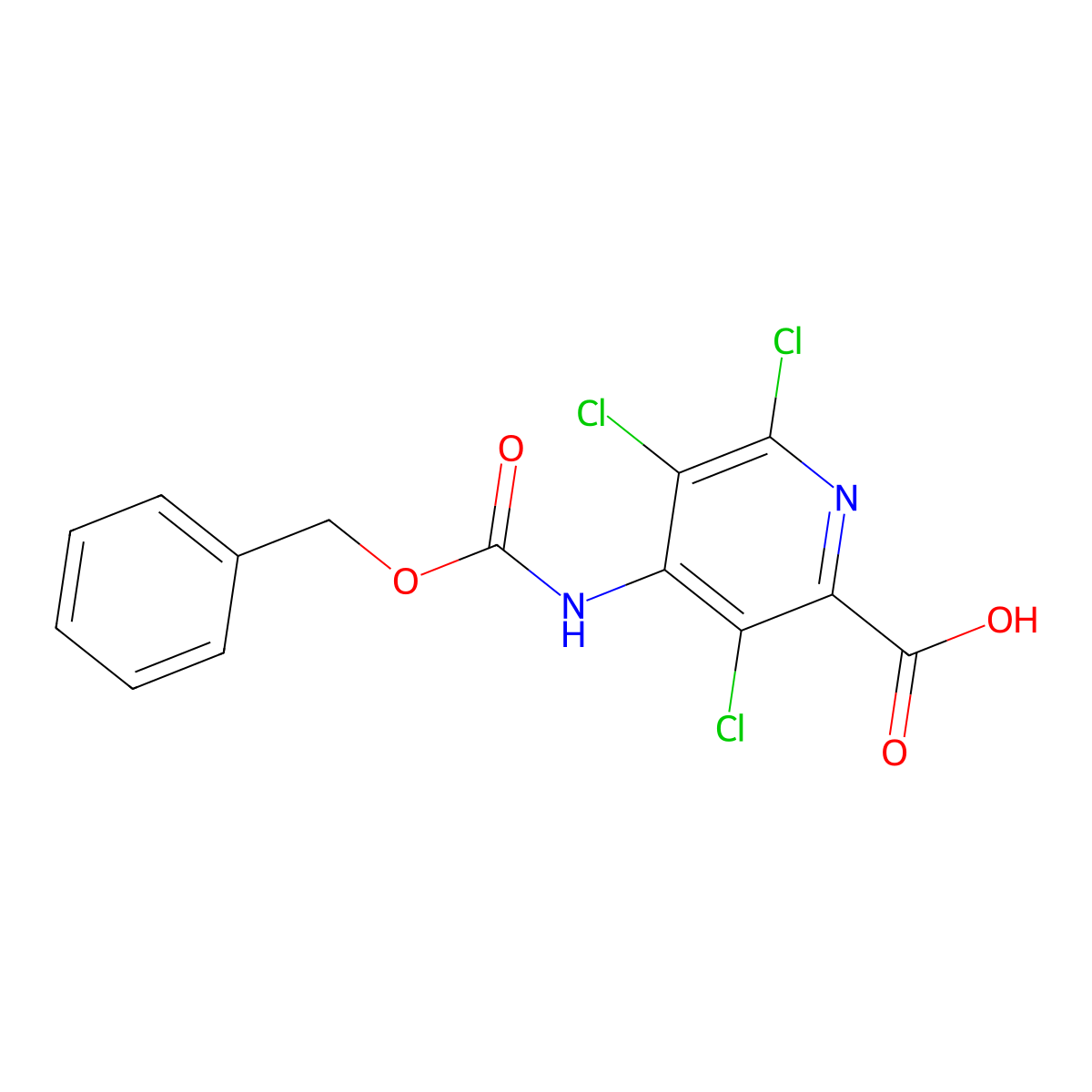 4-{[(Benzyloxy)carbonyl]amino}-3,5,6-trichloropyridine-2-carboxylic acid molecular structure, CAS 778602-11-2