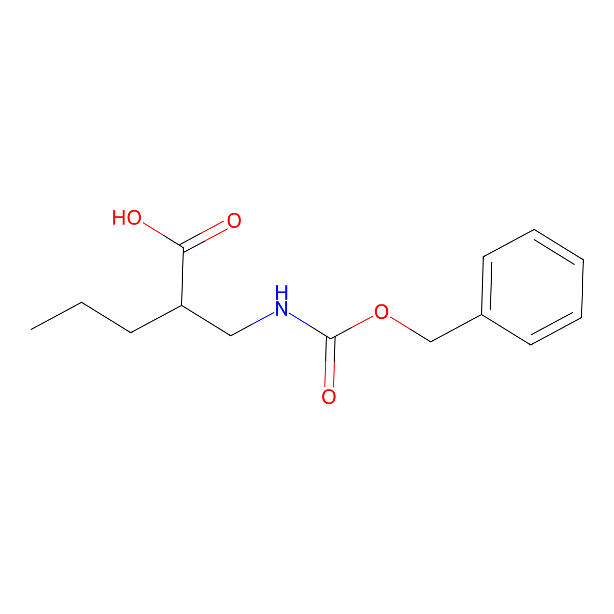 2-({[(Benzyloxy)carbonyl]amino}methyl)pentanoic acid molecular structure, CAS 778602-57-6