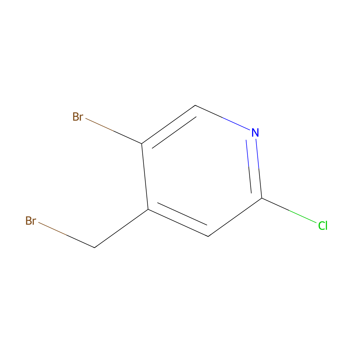 5-Bromo-4-(bromomethyl)-2-chloropyridine molecular structure, CAS 778611-65-7