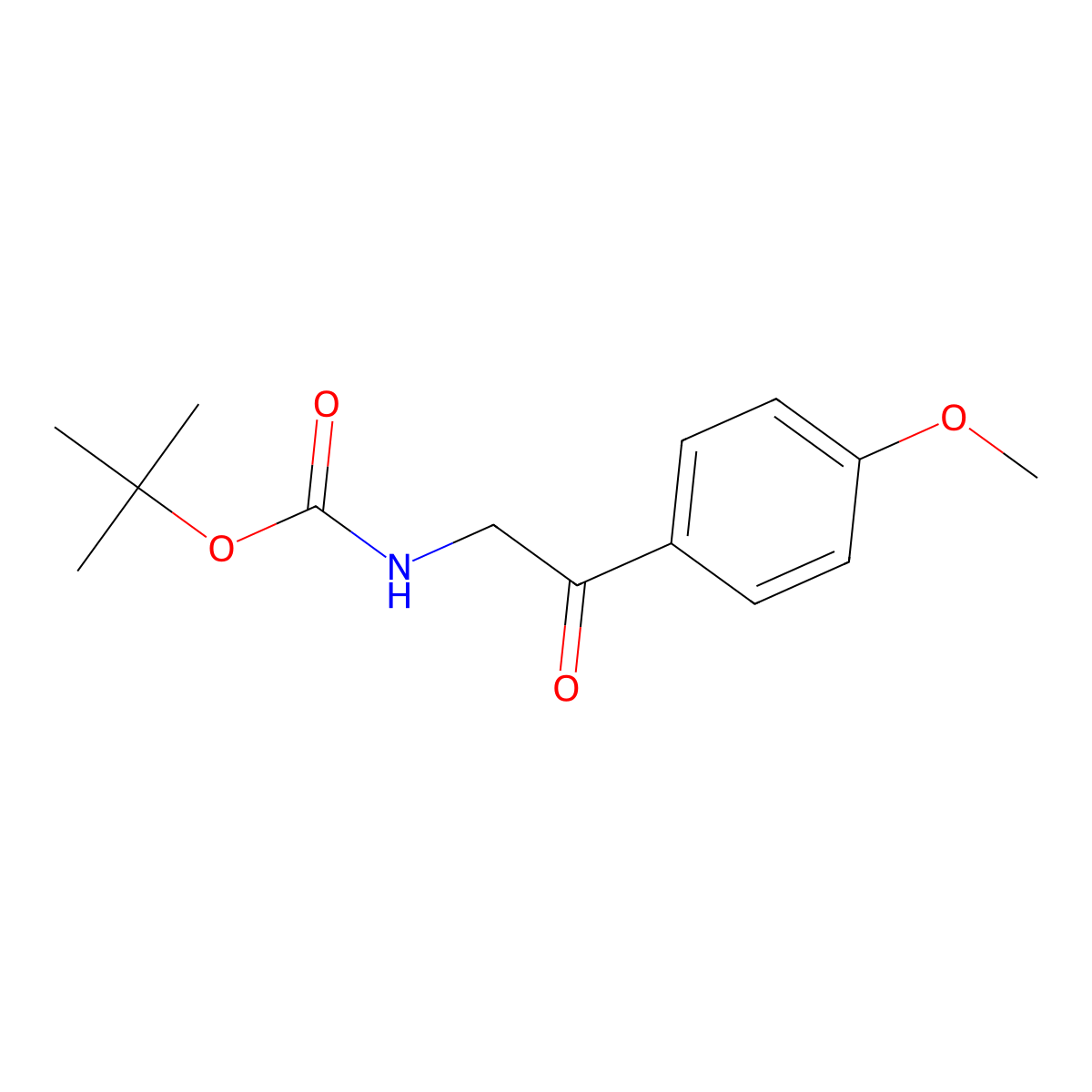 tert-butyl N-[2-(4-methoxyphenyl)-2-oxoethyl]carbamate molecular structure, CAS 778617-61-1