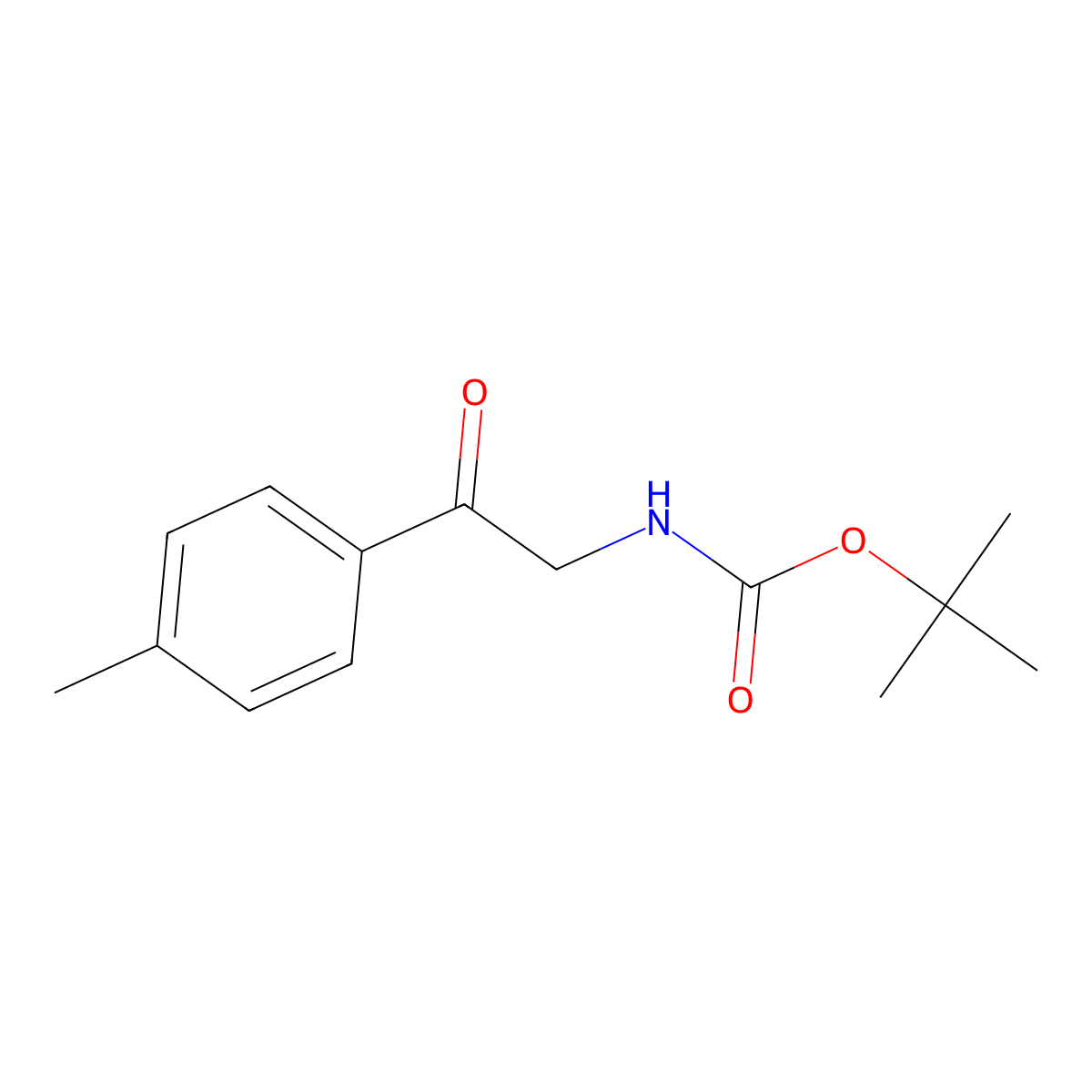 tert-butyl N-[2-(4-methylphenyl)-2-oxoethyl]carbamate molecular structure, CAS 778617-65-5
