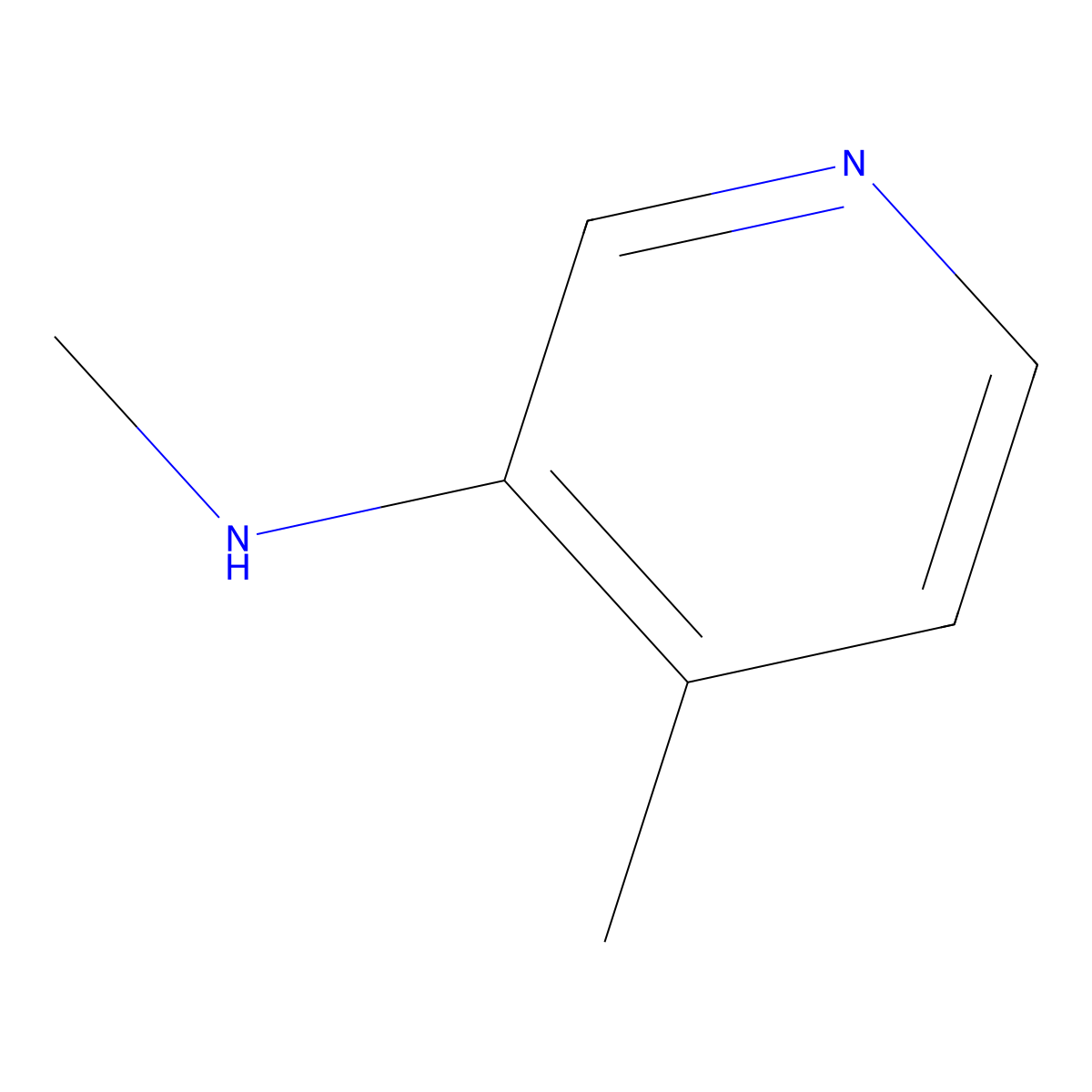 N,4-Dimethylpyridin-3-amine molecular structure, CAS 77862-24-9