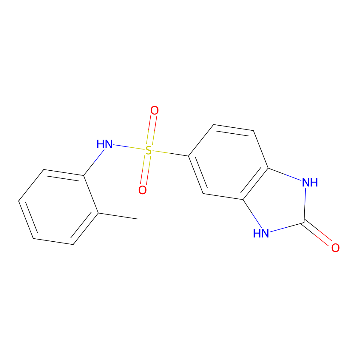 2-oxo-N-(o-tolyl)-2,3-dihydro-1H-benzo[d]imidazole-5-sulfonamide molecular structure, CAS 778622-81-4