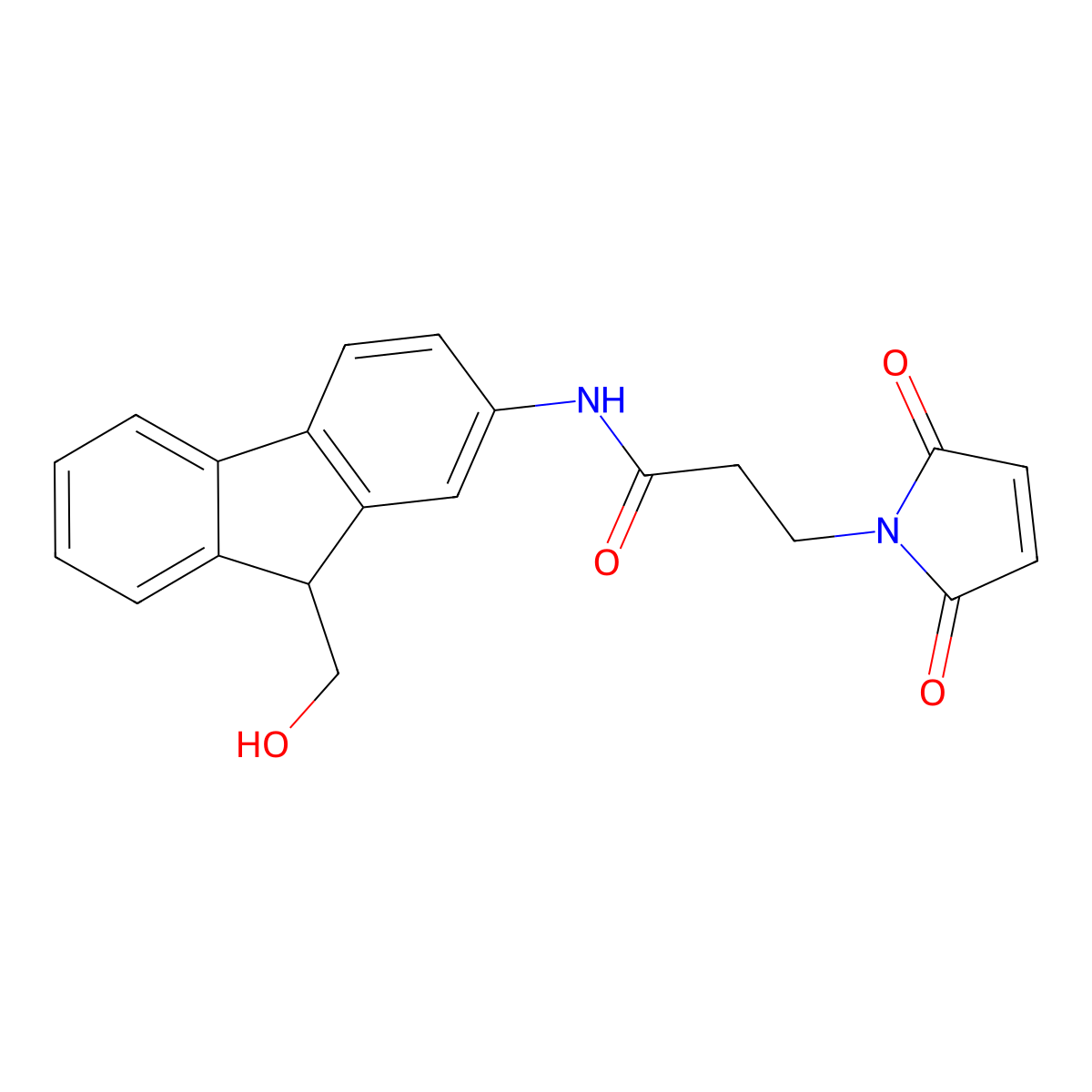 9-Hydroxymethyl-2-(maleimidopropionylamino)fluorene molecular structure, CAS 778625-03-9