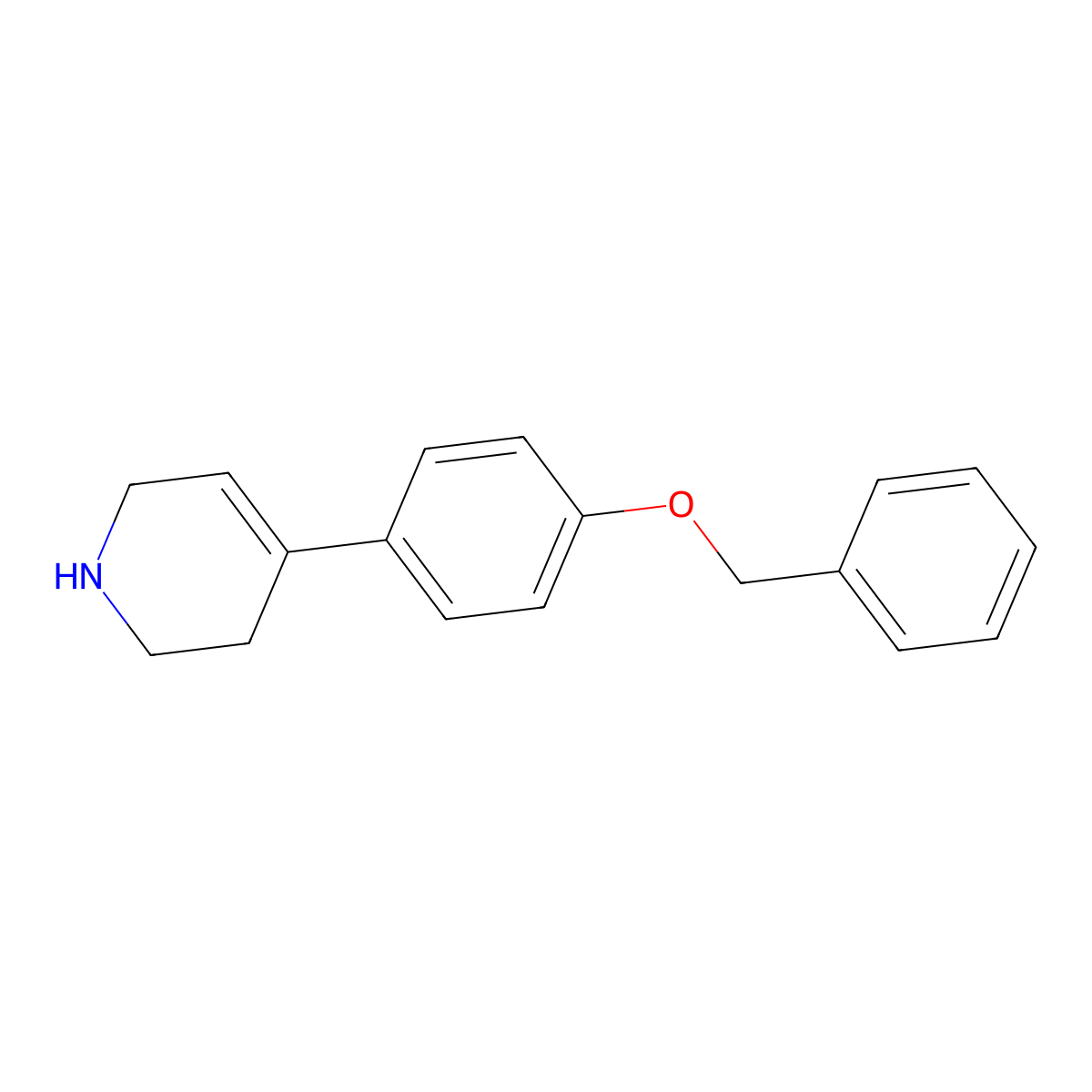 4-[4-(Benzyloxy)phenyl]-1,2,3,6-tetrahydropyridine molecular structure, CAS 778642-53-8